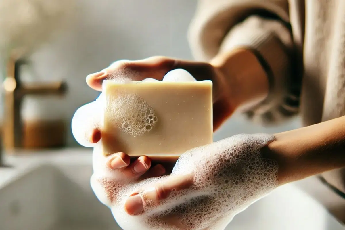 El yapımı doğal lavanta sabunu