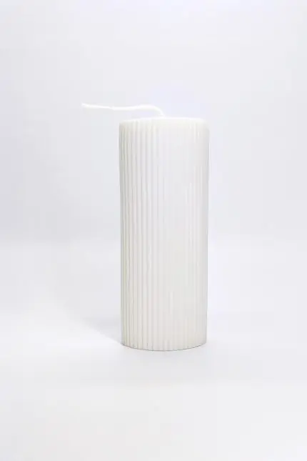 elya naturel dekoratif mum sütun