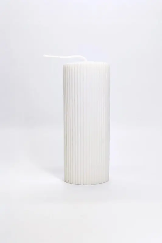 elya naturel dekoratif mum sütun