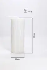 elya naturel dekoratif mum sütun