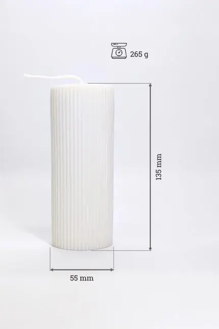 elya naturel dekoratif mum sütun