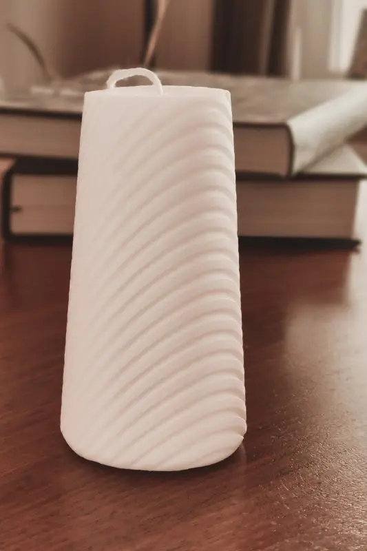 elya naturel dekoratif mum - vazo