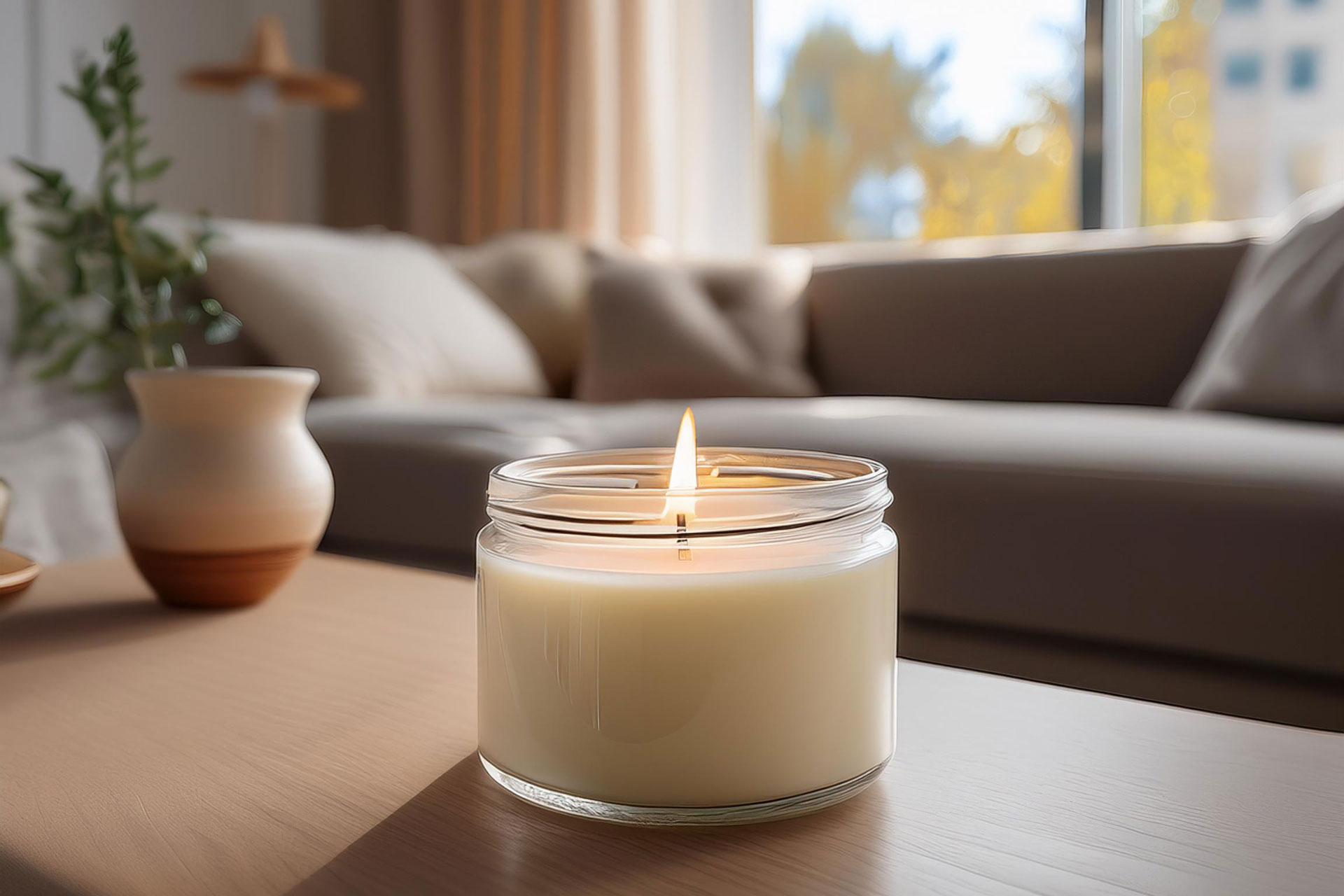 vanilya kokulu doğal mum