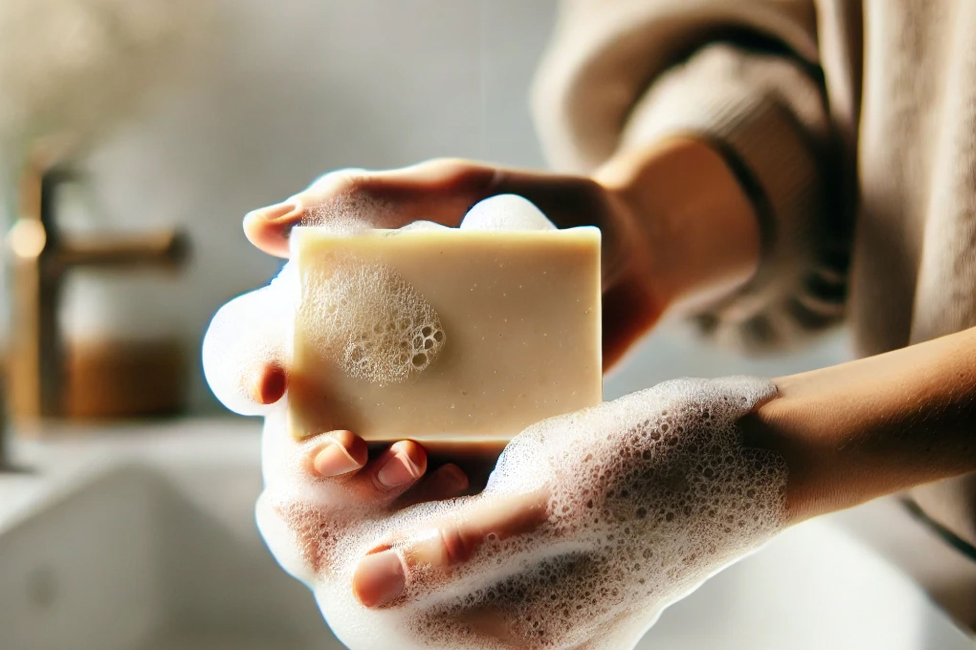 El yapımı doğal lavanta sabunu